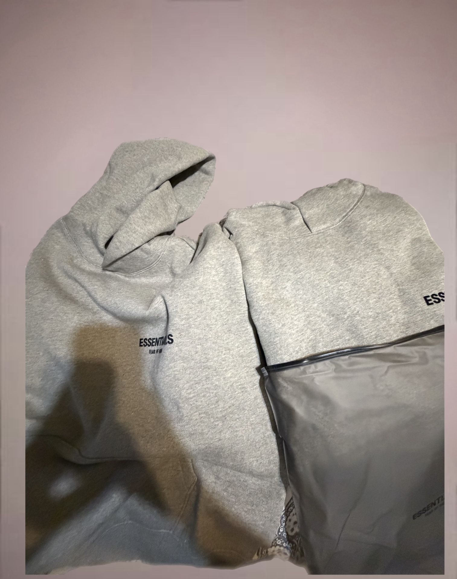 Essentials Fear of God Gray Fleece Pullover Hoodie Hooded Long Sleeve