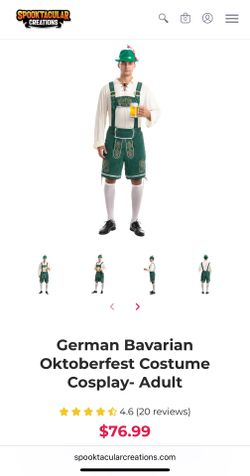 German Bavarian Oktoberfest Costume Cosplay- Adult