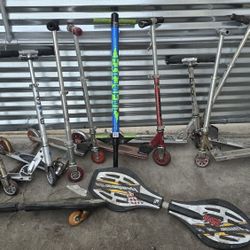 take all kick razor scooters  etc for one price $20 or $5 ea 