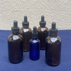 Glass dropper bottles