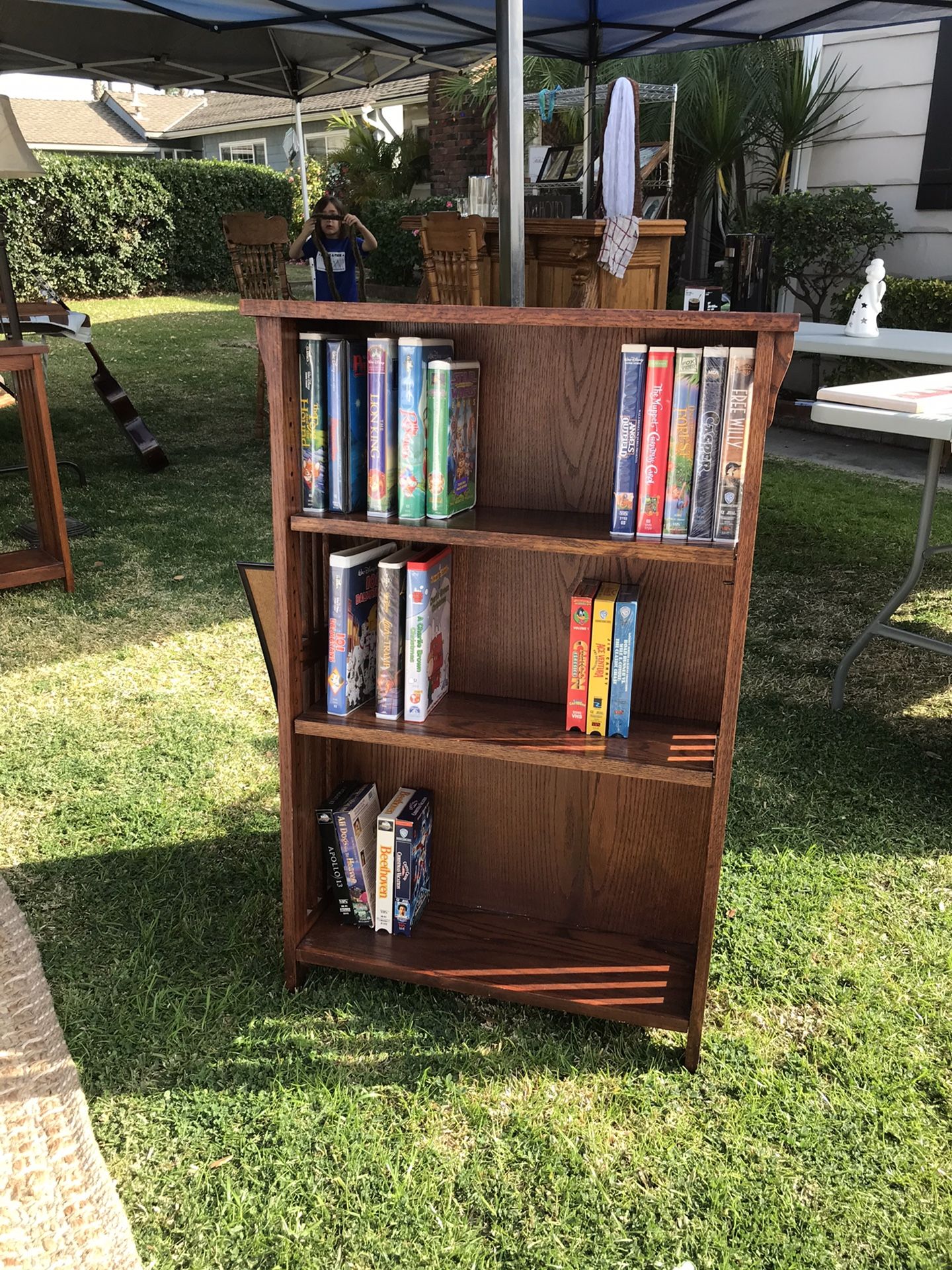 Wooden bookshelf