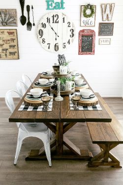 Custom Made Farmhouse Dining Tables. 