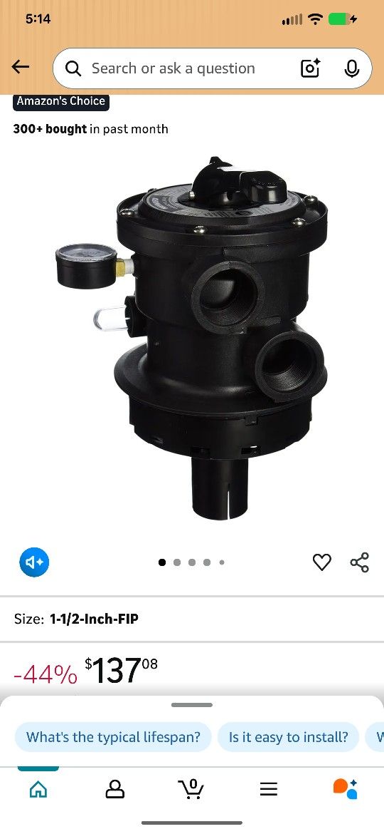 New Hayward SP0714T VariFlo Top-Mount Multiport Valve Backwash Valve Black
