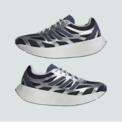 adidas Running Adizero Aruku Shoes in Silver Metallic/Legend Ink/Preloved ink