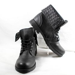 Gothic Biker Pyramid Spike Combat Boots New with Tags Women's Size 10