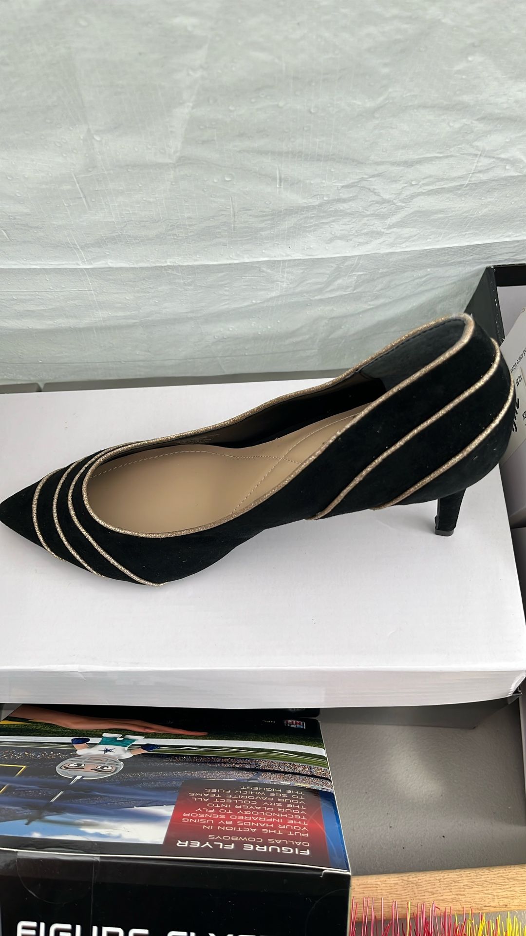 Alfani Women's Glitter Stripe Accents Pointed Toe Size 10.5 New