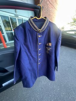 Men’s Royal Blue Sherwani Jacket – L- XL Indian Formal Wear