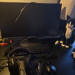 Monitor, Mouse  And Headset