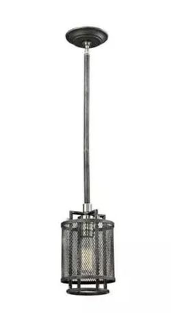 Home Decorators Collection 1- Light Black Outdoor Pendant