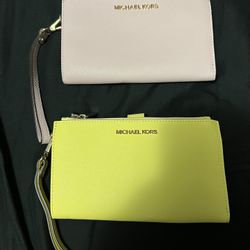 Neon Yellow & Pink MK Wrislet Wallets