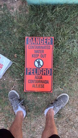 Danger water sign