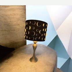 Black Moon Cutout Table Lamp