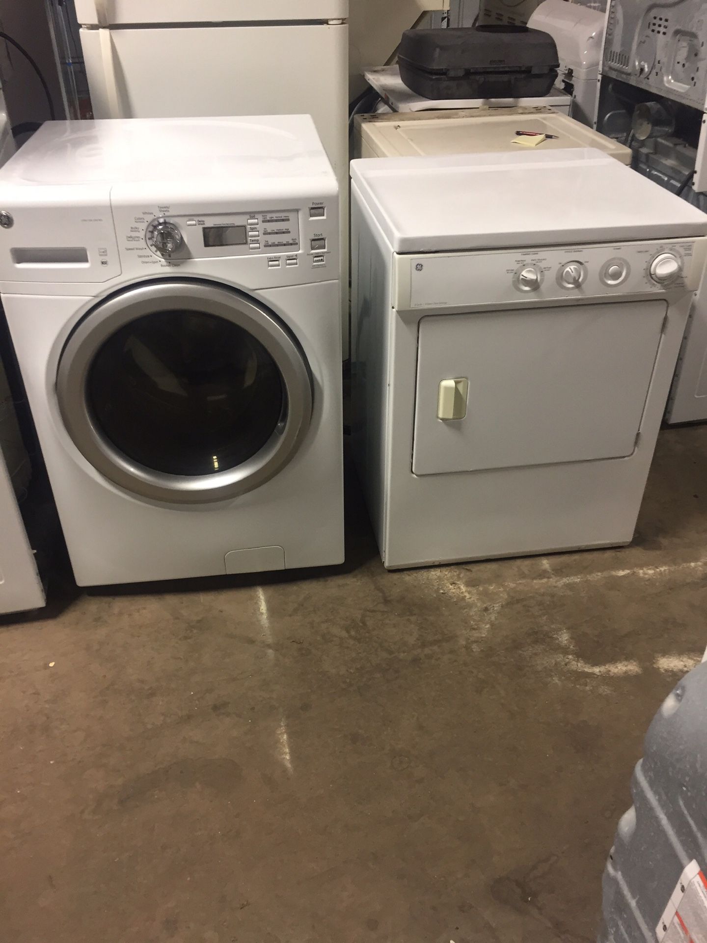 USED GE FRONT LOAD WASHER AND DRYER SET COMES WITH 60 DAY WARRANTY SAME DAY DELIVERY AVAILABLE $425