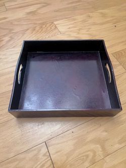 Serving tray, red brown