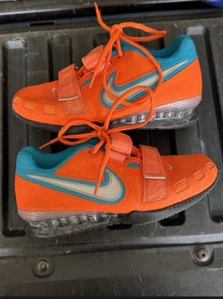 NIKE ROMALEOS 2 Orange Blue White Weightlifting Shoes MEN Size 6