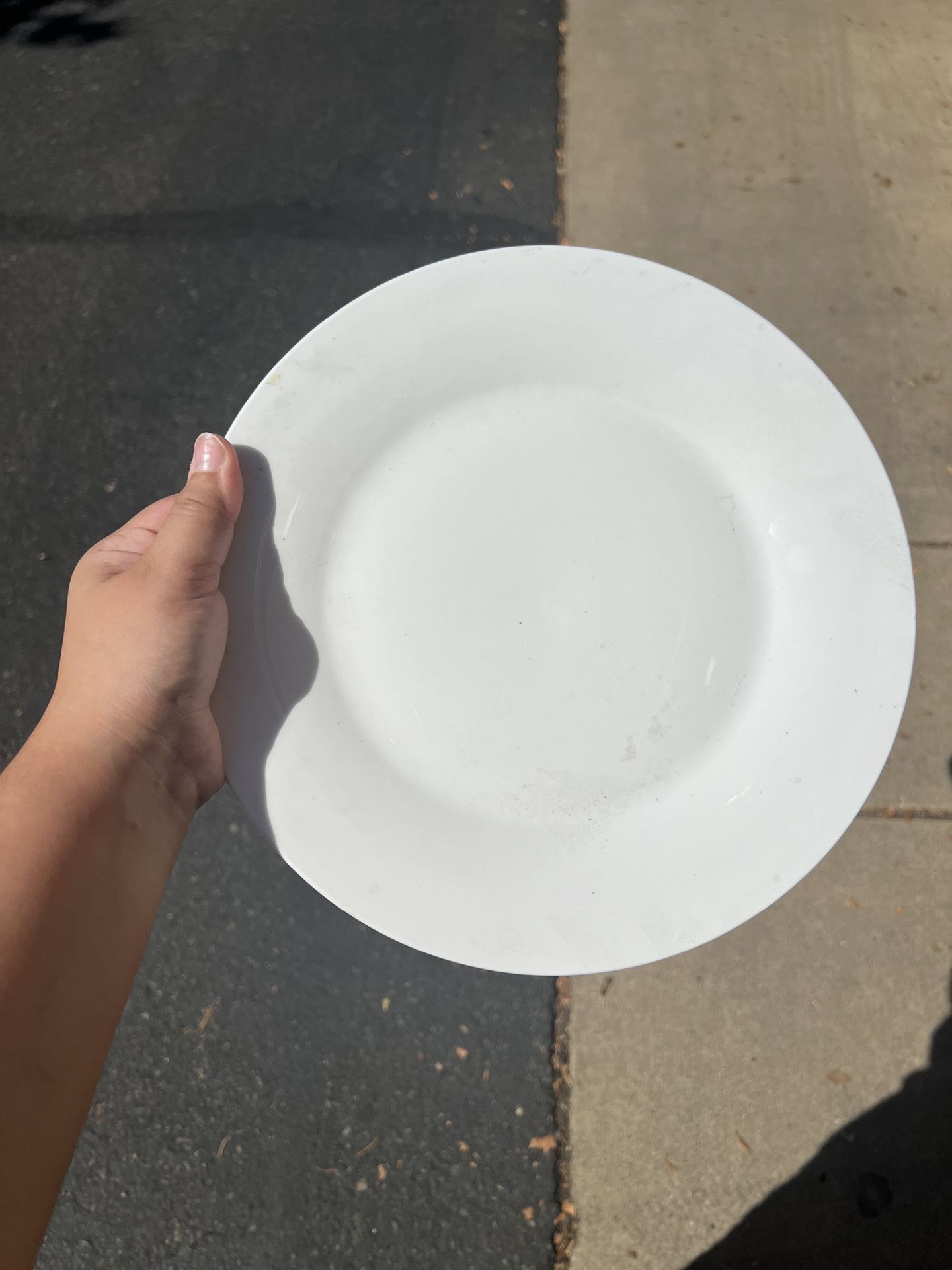 130 Platos Grande De Seramica Blancos 12” Inches