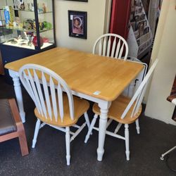 Dining Set For 3! 1 Table And 3 Chairs