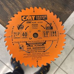 CMT 7 1/4” x 40 teeth Circular Saw Blade