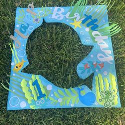  Porta retrato Baby Shark 🦈  Color azul amarillo o rosa