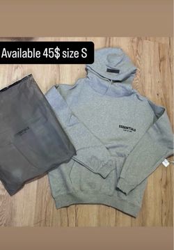 Grey essentials hoodie Size S