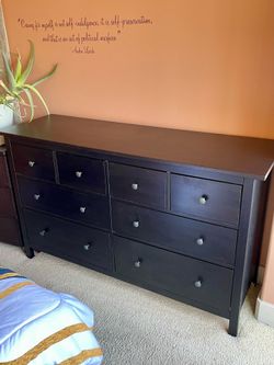IKEA Hemnes 8-Drawer Dresser - Black Brown - Assembled