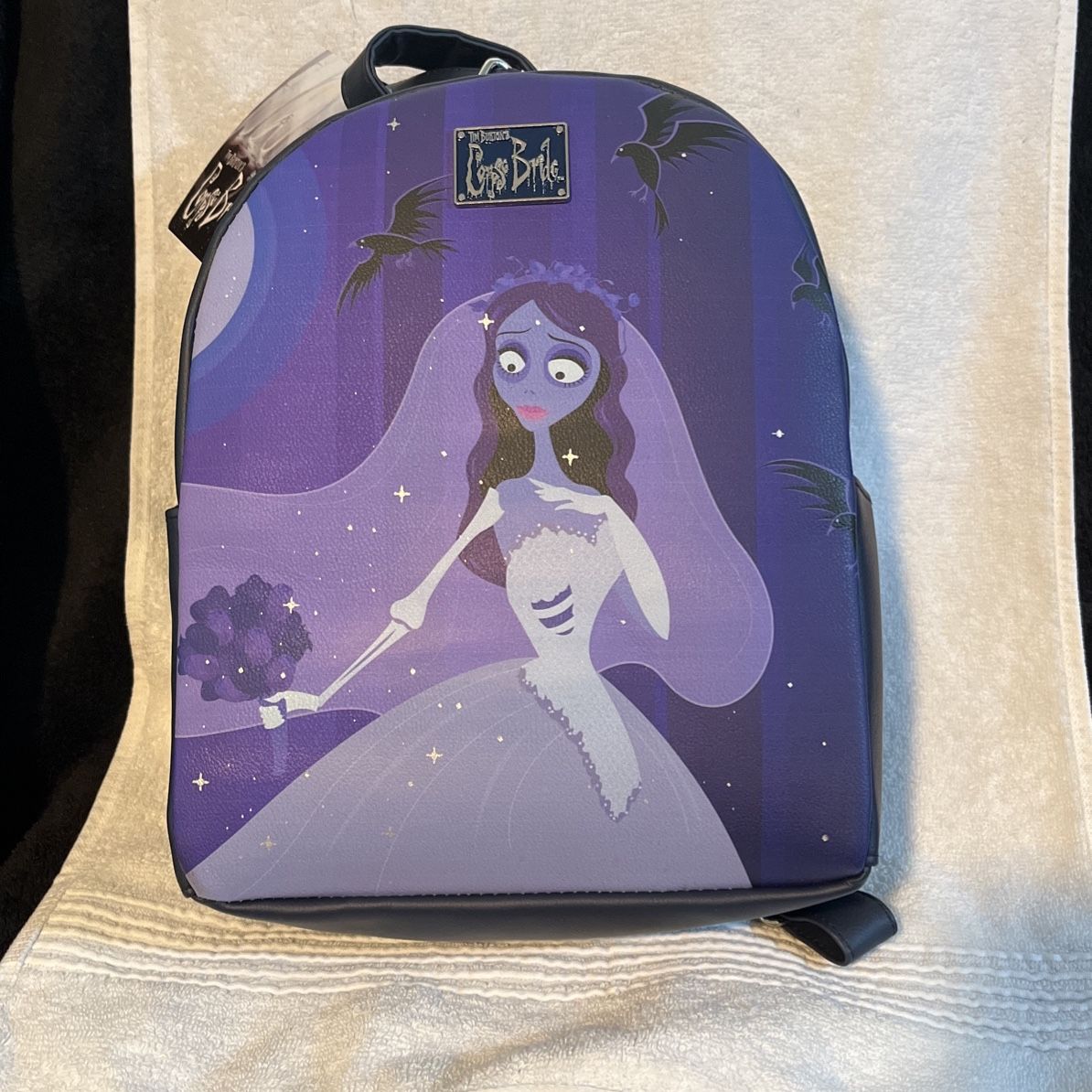 corpse bride mini backpack Loungefly Emily Bouquet inches tall x 9 Corpse Bride Moon Loungefly Mini