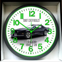 Clock 1997 Chevrolet Chevy Camaro IROC Z28 Glow In The Dark Wall Clock New!