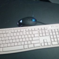 USB Keyboard And Wired LED mouse