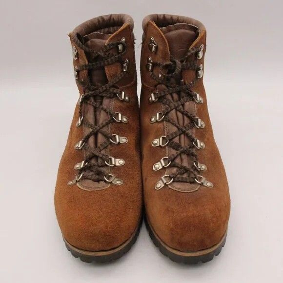 Vintage Brown Suede Leather Mountaineering Men's 11.5 Hiking Boots