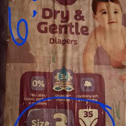 Parents CHOICE sz 3 DIAPERS...ni Pkg