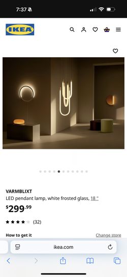 Brand New In Box IKEA Varmblixt Lamp LED