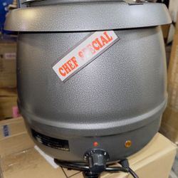 SYBO SB-6000-2G Commercial Grade Soup Kettle with Hinged Lid and Detachable Stainless Steel Insert Pot for Restaurant and Big Family, 10.5 Quarts,