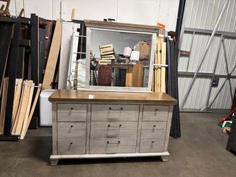 Two-Tone Dresser with Mirror