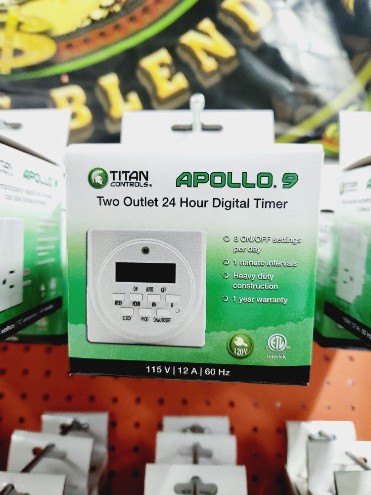 Titan Controls Apollo 9 - Two Outlet Digital Timer
