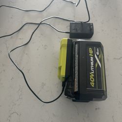 RYOBI 40V 60ah Battery And Charger