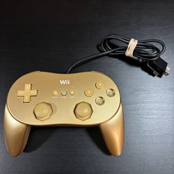 Gold Nintendo Wii Classic Controller Pro
