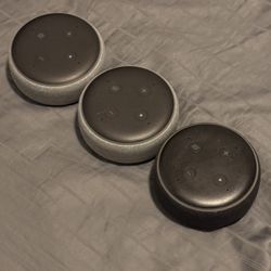 3 Amazon Echo Alexa’s. Great For Multi Room Music Sync