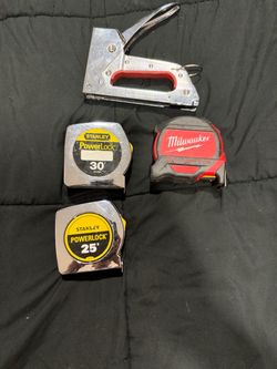 Tool Lot – Staple Gun & 3 Tape Measures