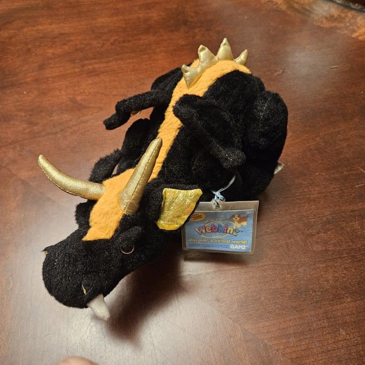 Rare Find! Ganz Webkinz Lava Dragon Plush with Sealed Code Tag