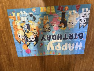 Bluey Happy Birthday Backdrop
