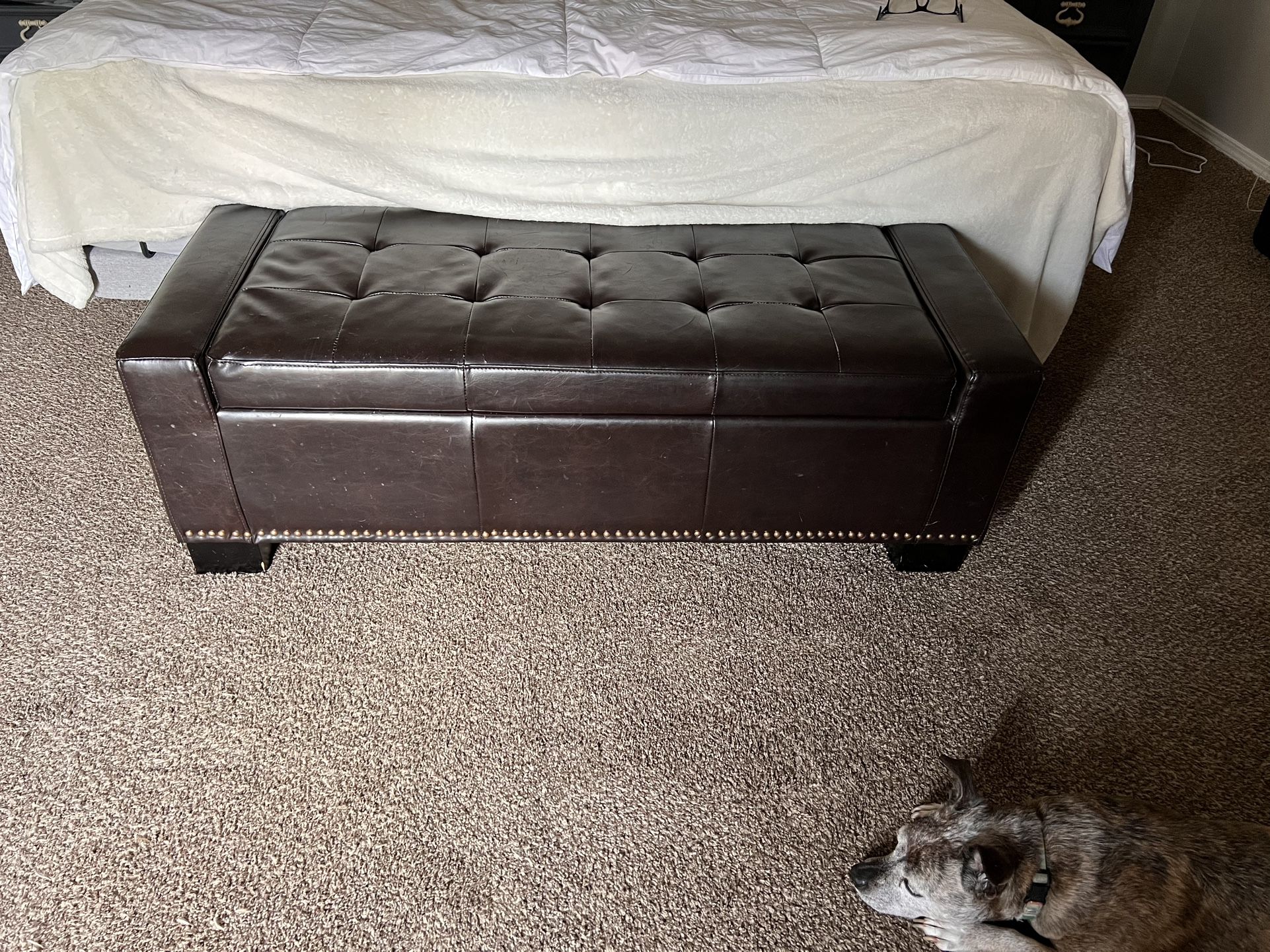 Leather Ottoman