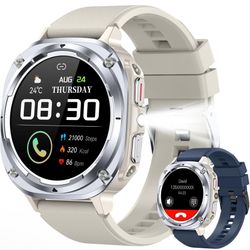 Smart Watch for Men Fitness Tracker: Bluetooth Make Answer Call Digital Mens Watches Waterproof Running Smartwatch for Android Phones iPhone Samsung C