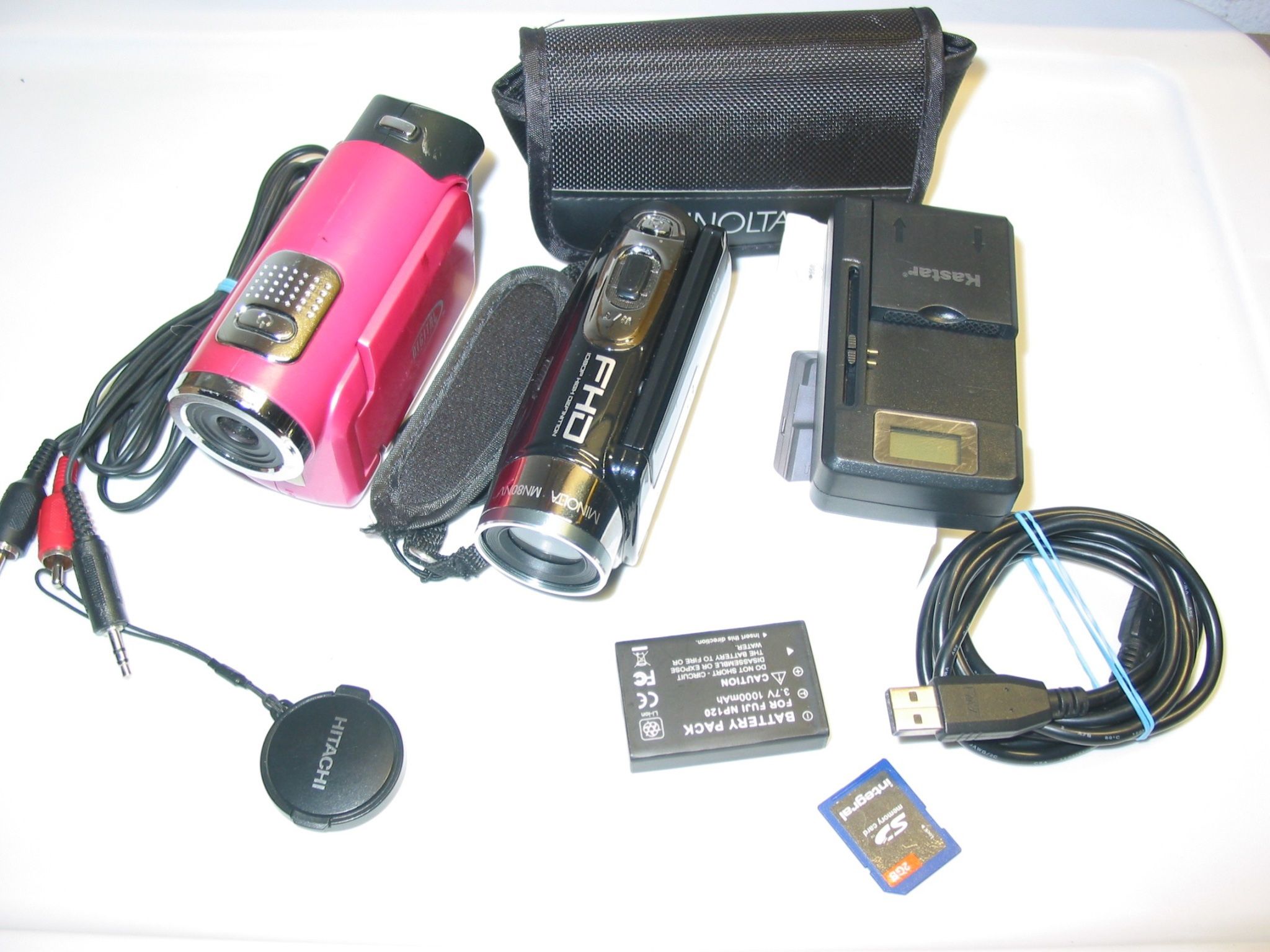 Minolta HD Video Camcorder 24MP Still Camera with IR Night Shot & Pink Camcorder for Kids