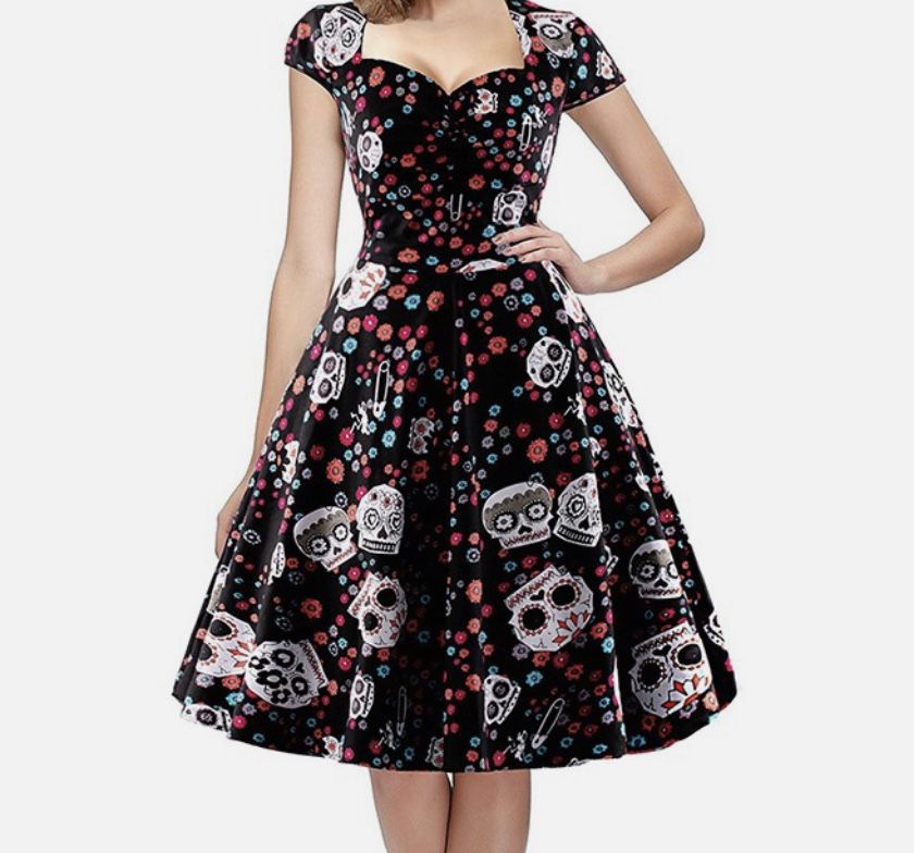 Woman’s Skull Candy Party Dress