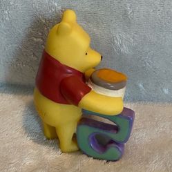 Disney Classic #5 Pooh With Honey Jar Birthday Keepsake Cake Topper Resin 4"