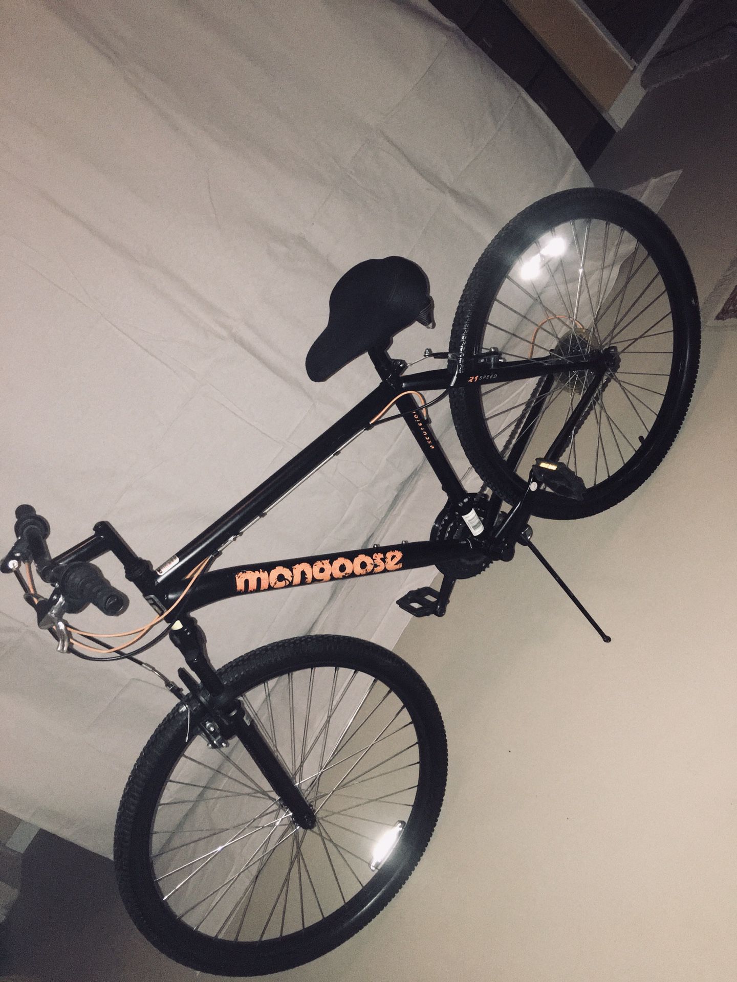 Men’s Mongoose Excursion Mountain Bike ... 27.5” Wheels, 21-Speed, Element Racing Shocks