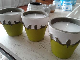 Crate and Barrel set of 3 new candles
