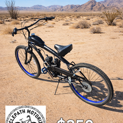 Gas bike motorized bicycle motor bike beach cruiser moped