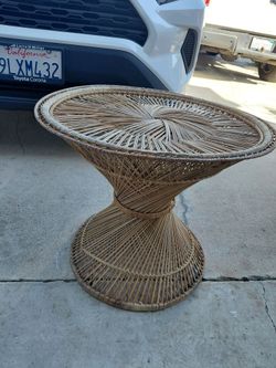 Woven Rattan Side Table