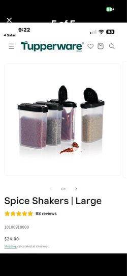 Tupperware spice containers